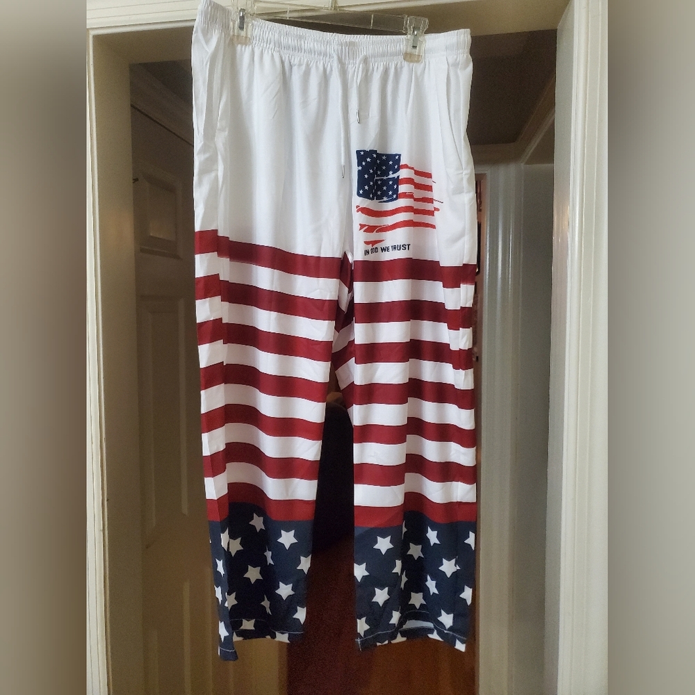 Patriotic American Flag Wide Leg Pants